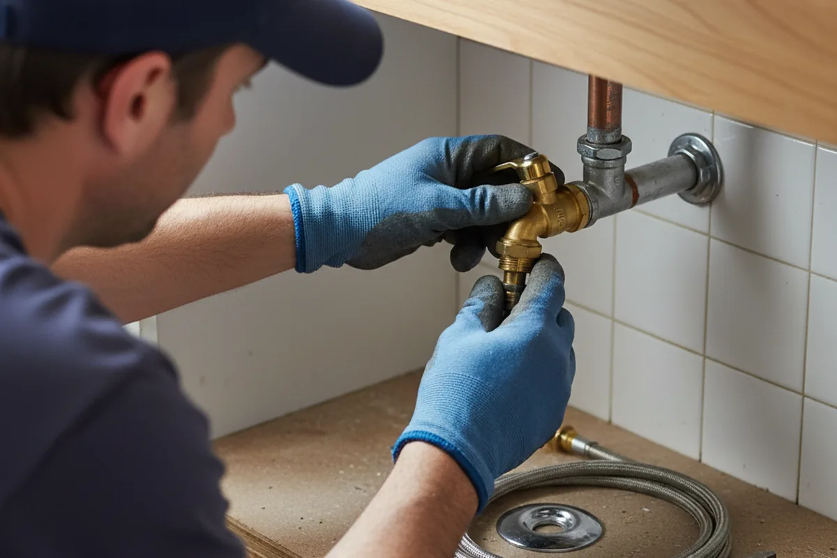 Shutoff valve and fitting work during Emergency Plumbing in Princeton